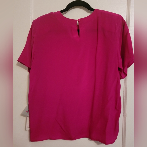 Anna and Frank pink silk top, large - Picture 2 of 4